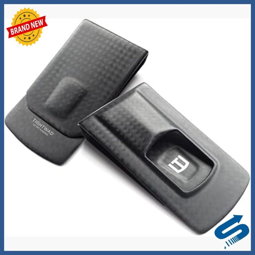 Carbon Fiber Money Clip Wallet for Men - Slim Front Pocket Cash Card Holder